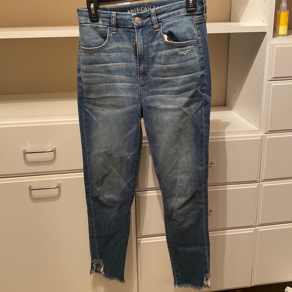 American eagle crop curvy jeggings